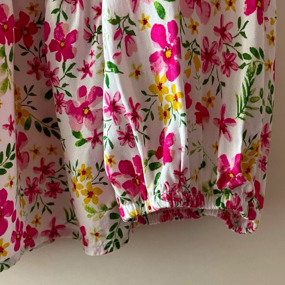 No Boundaries Pink Floral Peasant Style Blouse Off The Shoulder Peplum Size 3X - Picture 6 of 16